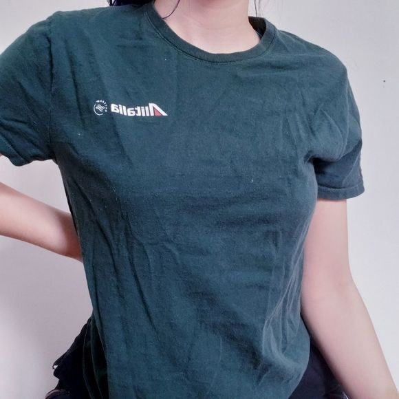 ✨2FOR15$✨Port And Company Alitalia Sky Team Green T-Shirt - Picture 3 of 13